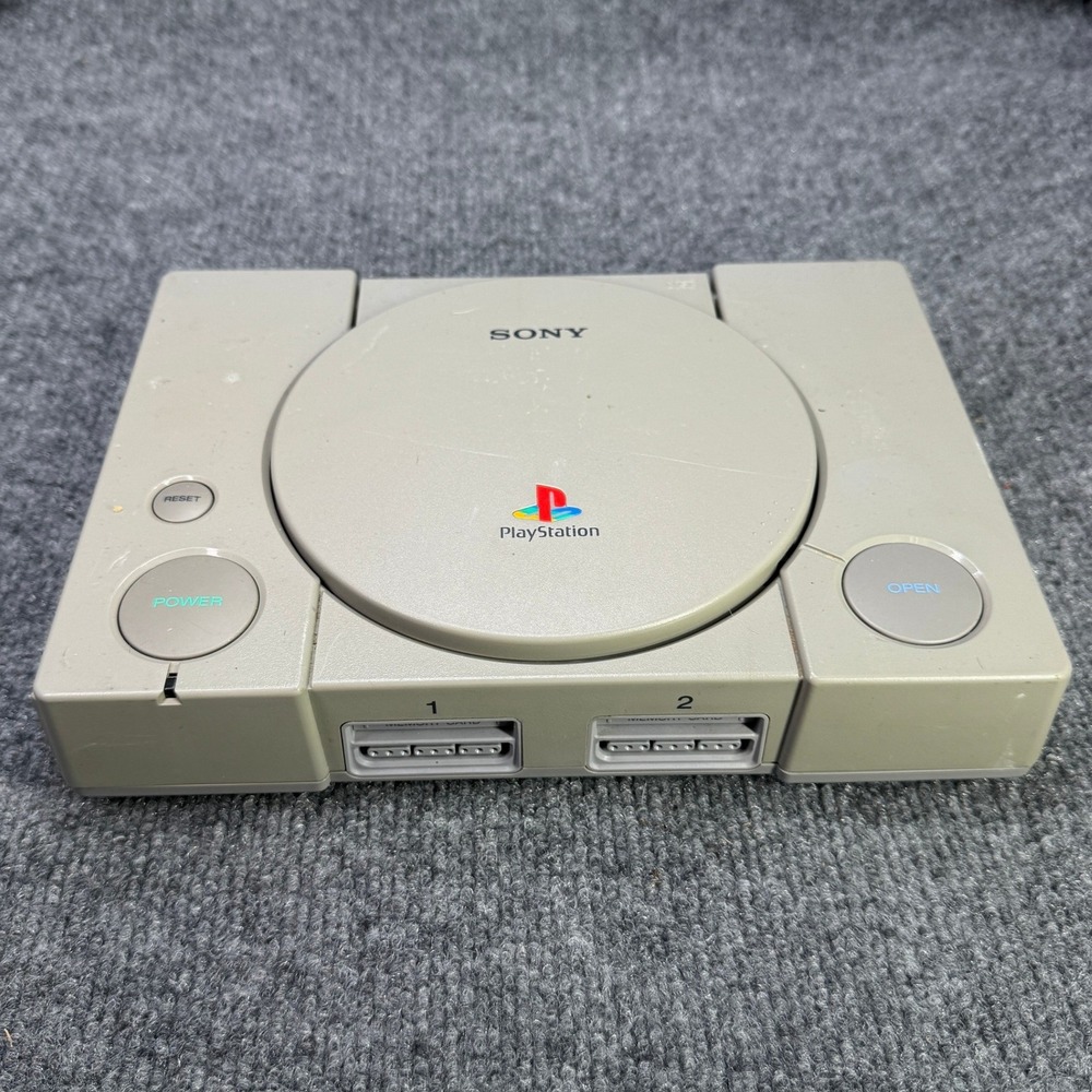 Sony PlayStation 1 Console Gray Vintage 90s Gaming RCA Jack SCPH-1001 PARTS ONLY